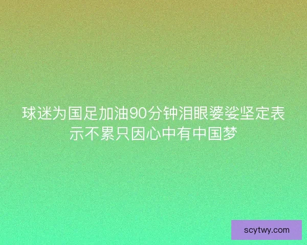 球迷为国足加油90分钟泪眼婆娑坚定表示不累只因心中有中国梦